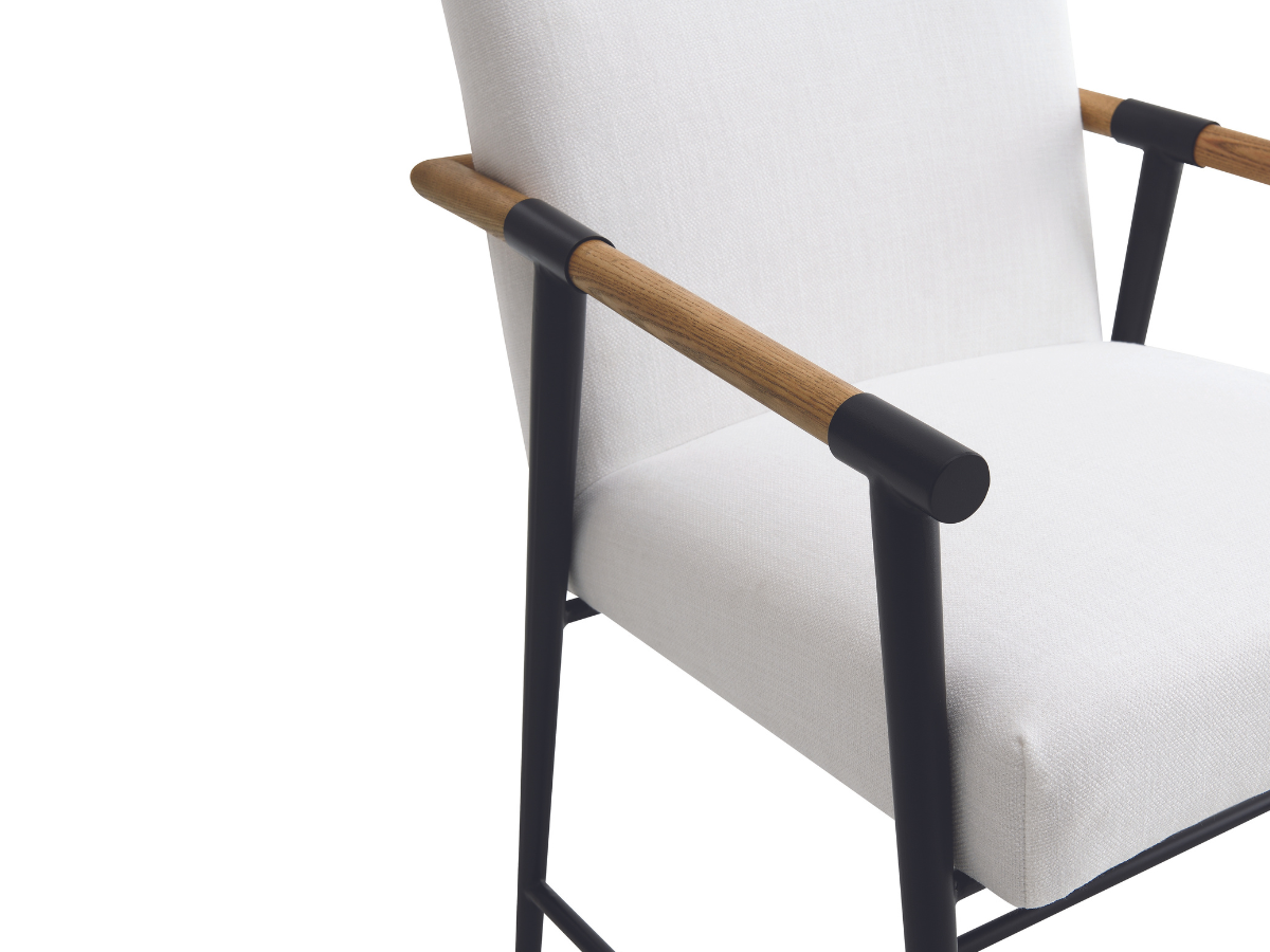 Parker Stain-Resistant Fabric Dining Chair - White