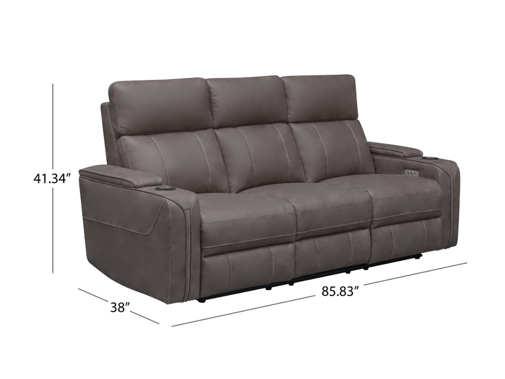 Avenger gray power reclining sofa deals