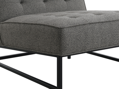 Astor Tufted Fabric Chair - Dark Gray