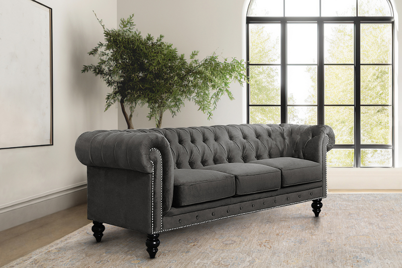 Grand Chesterfield Velvet Sofa