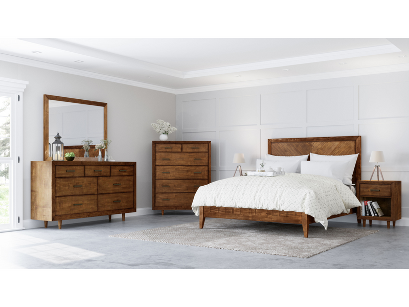 Retro Wood 6-pc Bedroom Set