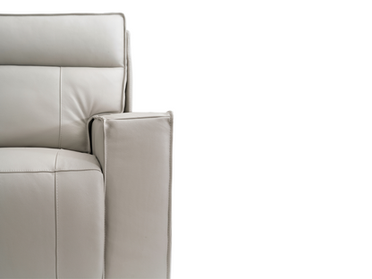 Layton Leather Power Reclining Sofa - Gray