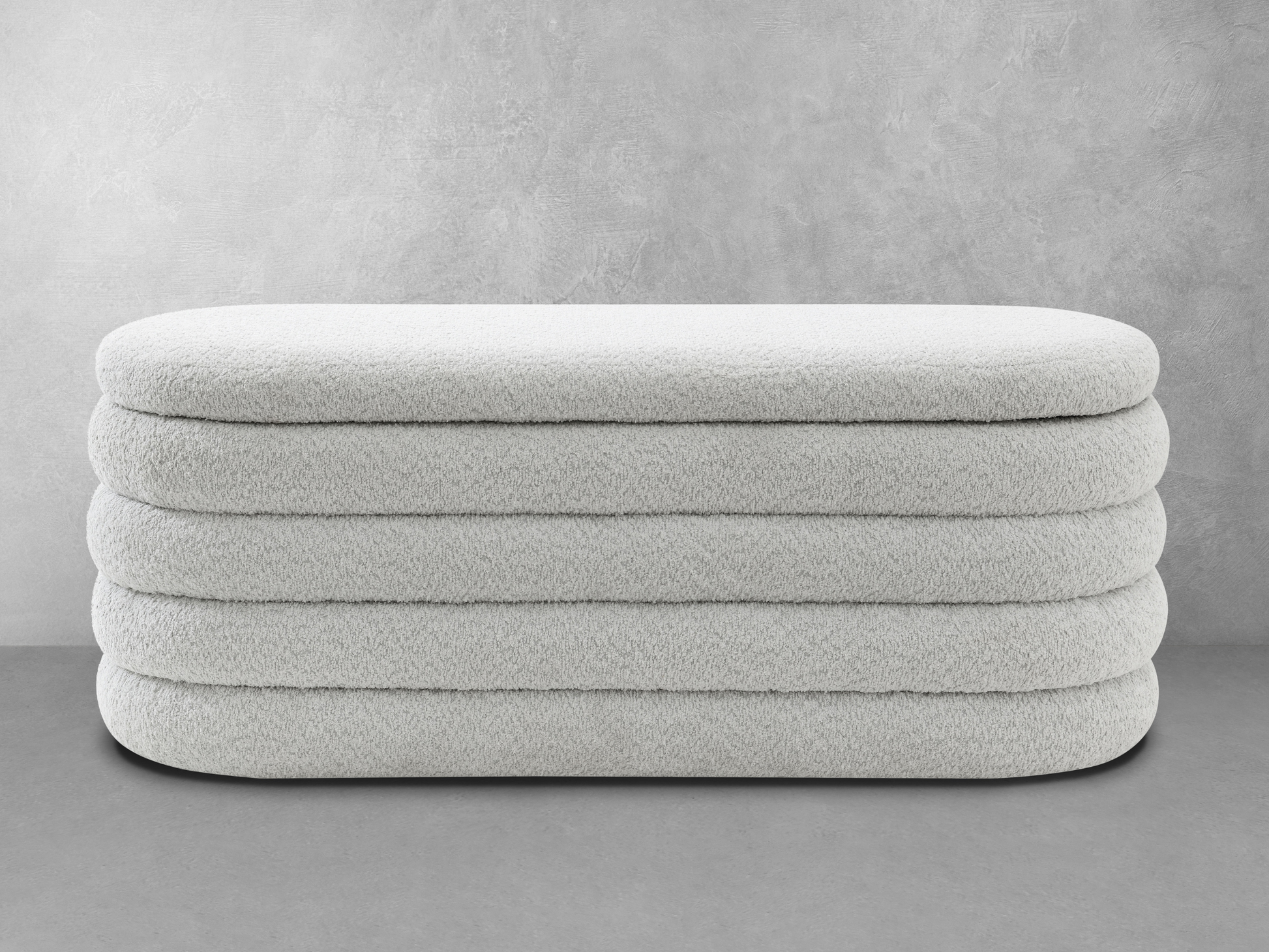 Cleo Storage Bench Ottoman - Gray