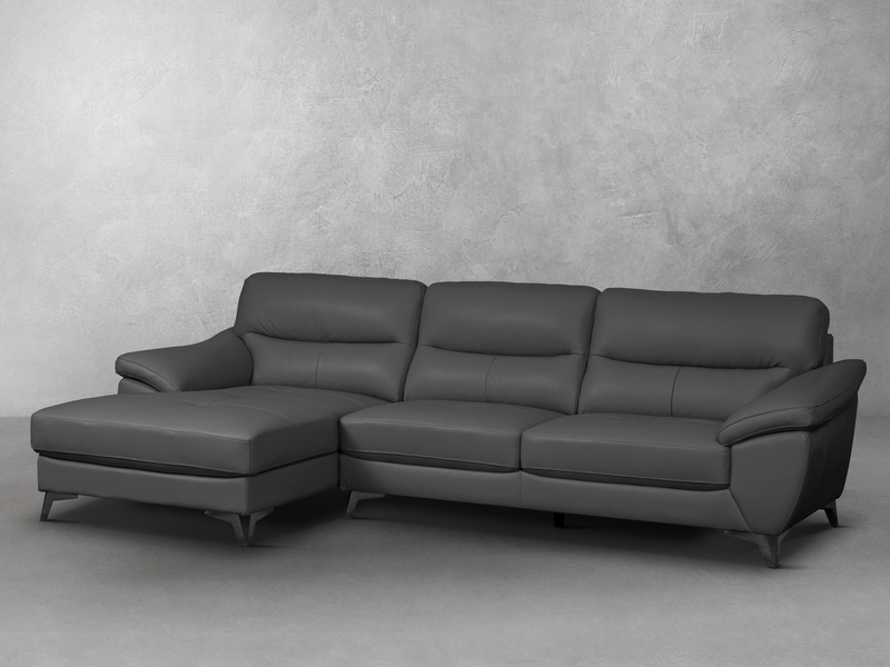 Cadence top grain leather sectional deals