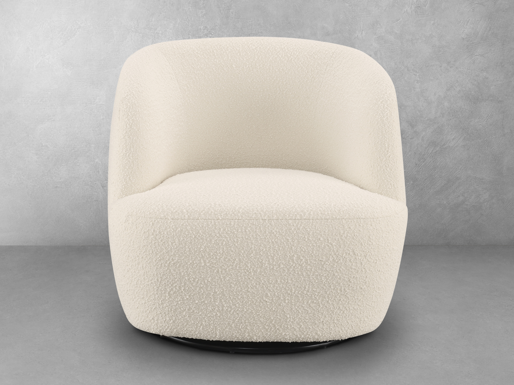 Blair Bouclé Swivel Chair - White
