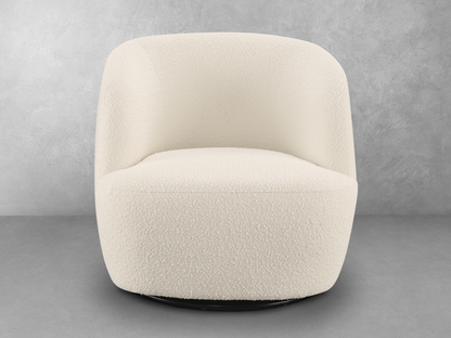 Blair Bouclé Swivel Chair - White