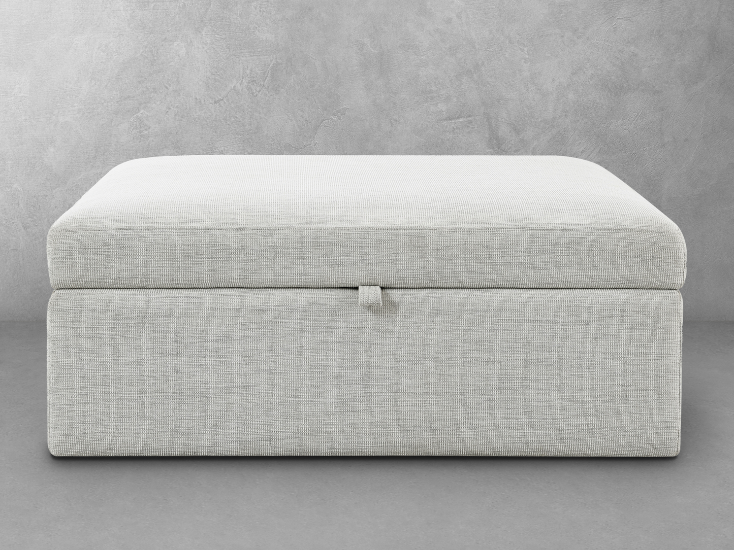 Wren Square Storage Ottoman - Ivory