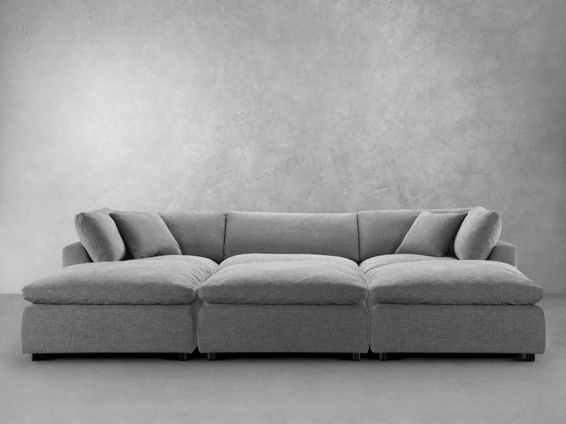 Luxe Feather and Down 6-pc Pit Sectional Set