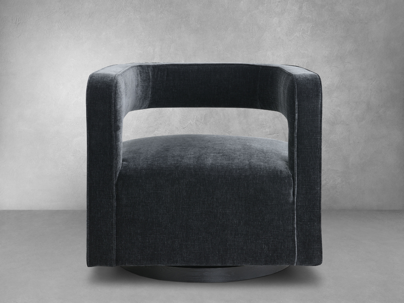 Lunar Stain-Resistant Fabric Swivel Chair