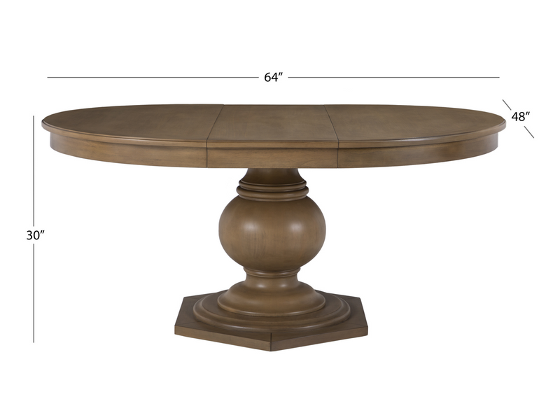 Mara 64" Oval Dining Table with Leaf