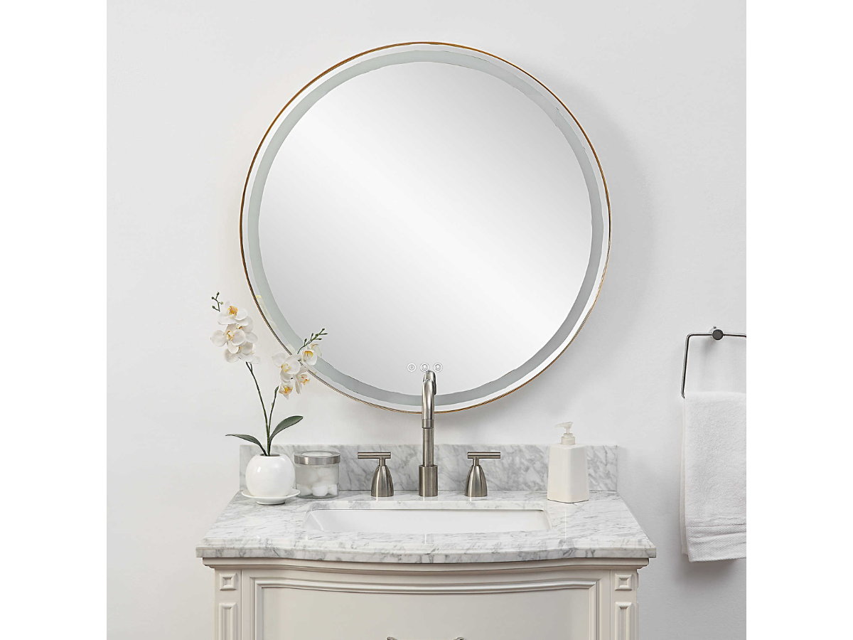 Abbyson Home Ceridwen Lighted Round Mirror