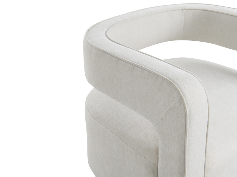 Lunar Stain-Resistant Fabric Swivel Chair