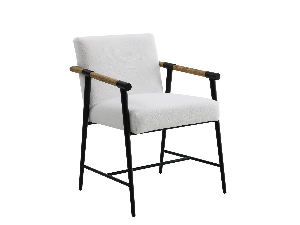Parker Stain-Resistant Fabric Dining Chair - White
