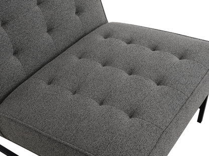 Astor Tufted Fabric Chair - Dark Gray