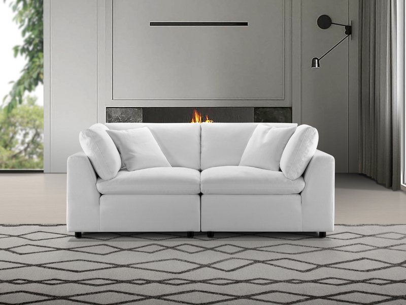 Luxe Feather and Down 2-pc Loveseat