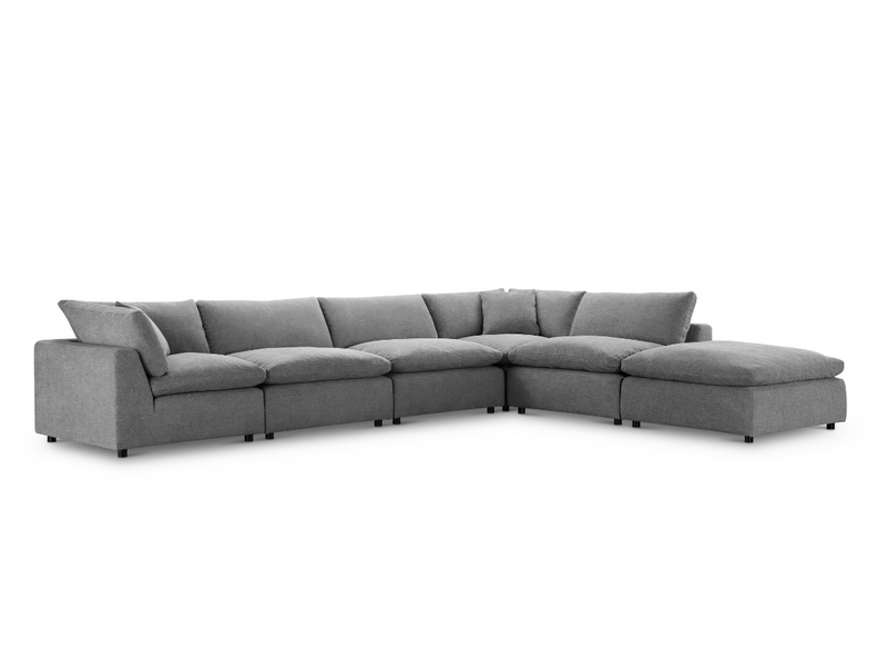 JoJo Fletcher Luxe Feather and Down 6-pc L-Shaped Sectional Set