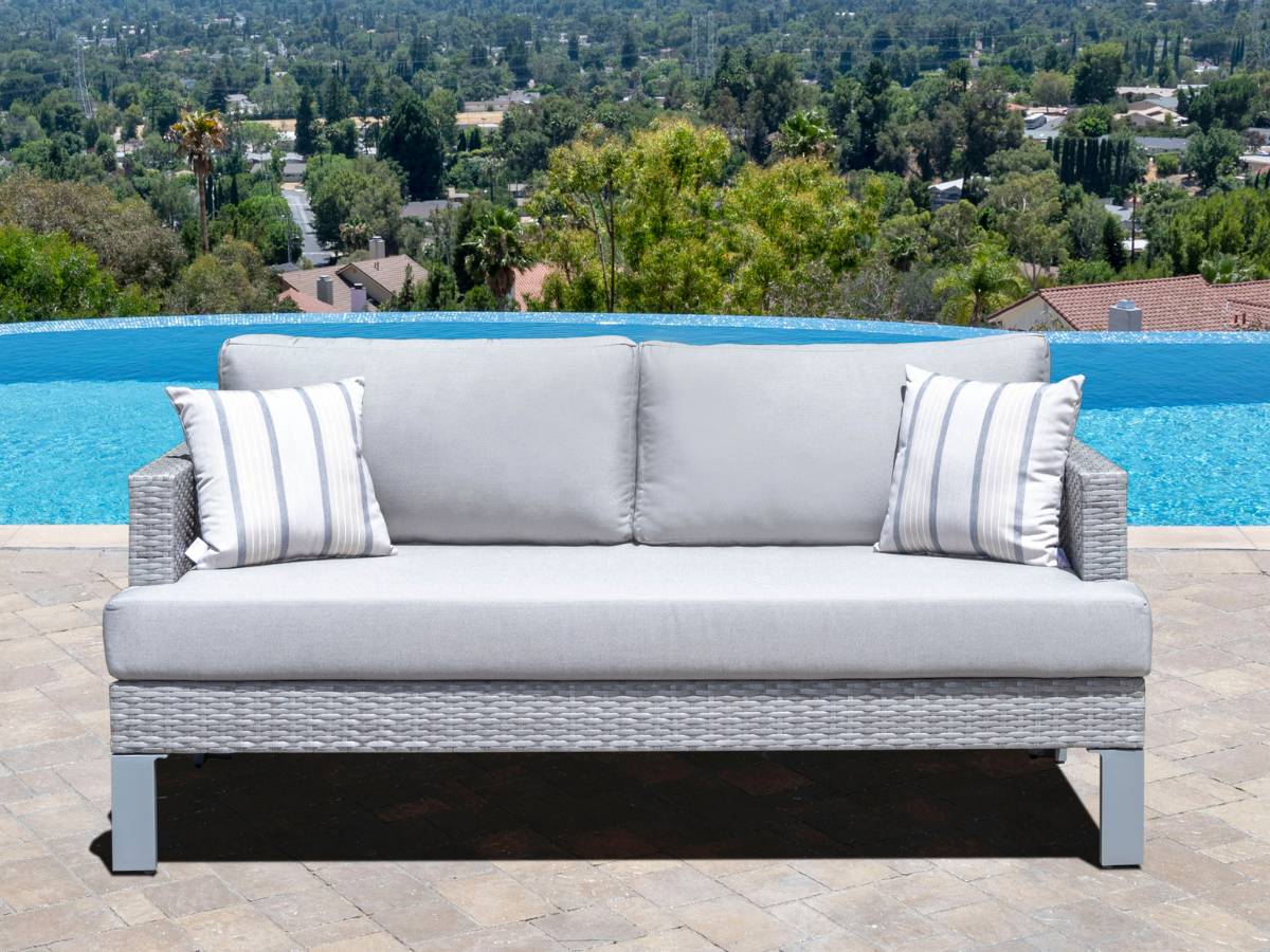 Montecito Outdoor Patio Sofa with Sunbrella Fabric Abbyson