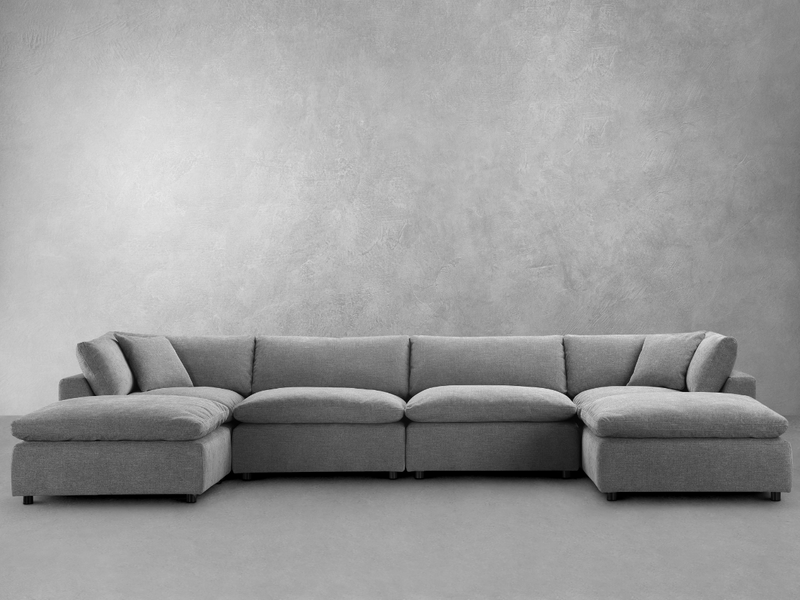 Luxe Feather and Down 6-pc U-Shaped Sectional Set