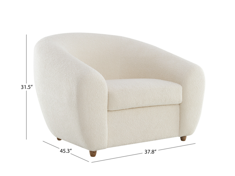JoJo Fletcher Luciano Boucle Fabric 3-pc Sofa and 2 Chairs Collection