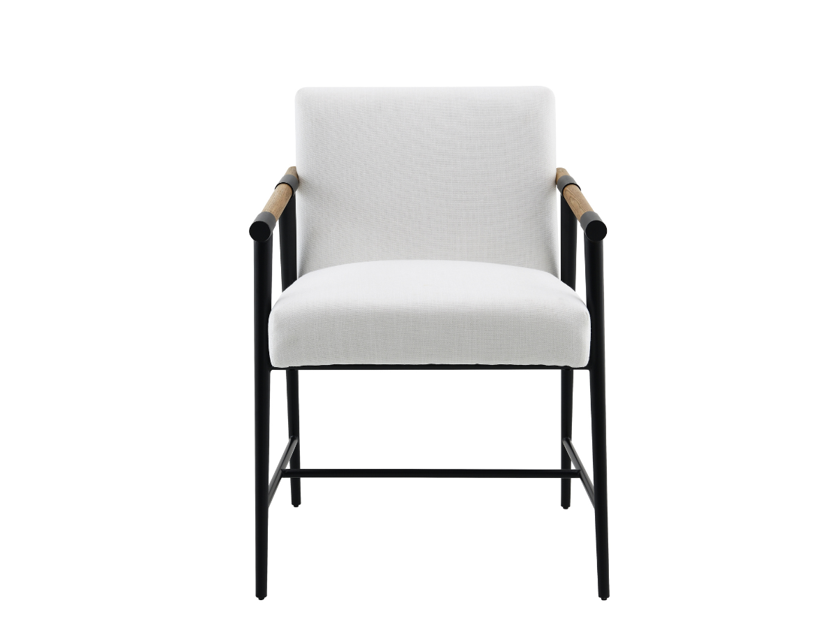 Parker Stain-Resistant Fabric Dining Chair - White