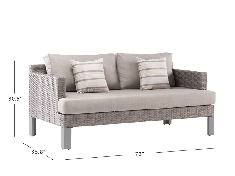 Montecito® Outdoor Patio Sofa with Sunbrella Fabric