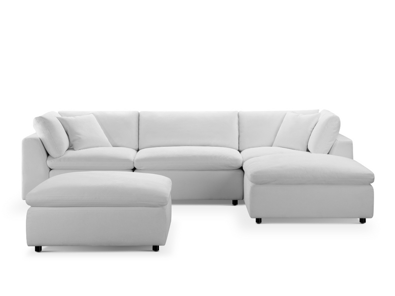 Luxe Feather and Down 5-pc Sectional Set