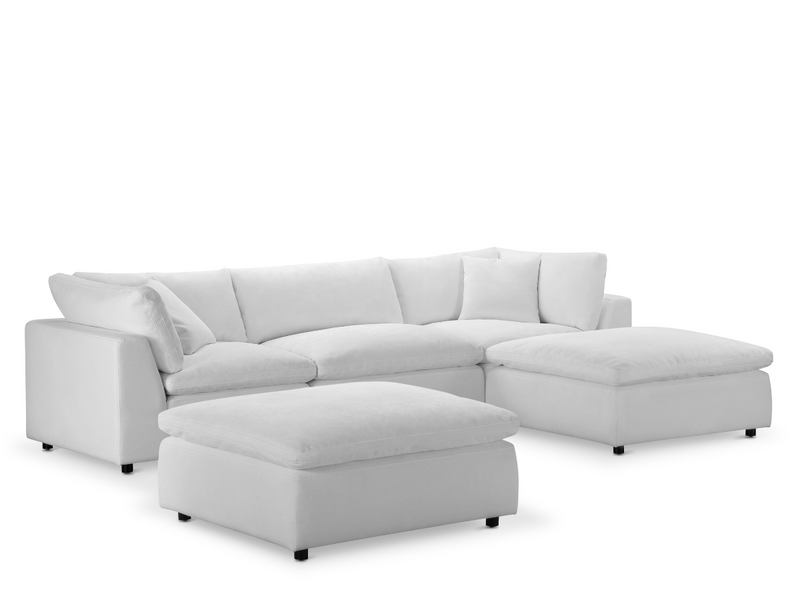 Luxe Feather and Down 5-pc Sectional Set