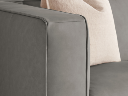 JoJo Fletcher Matteo Nubuck Leather Chair - Gray
