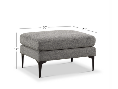Lavina Fabric Ottoman - Gray