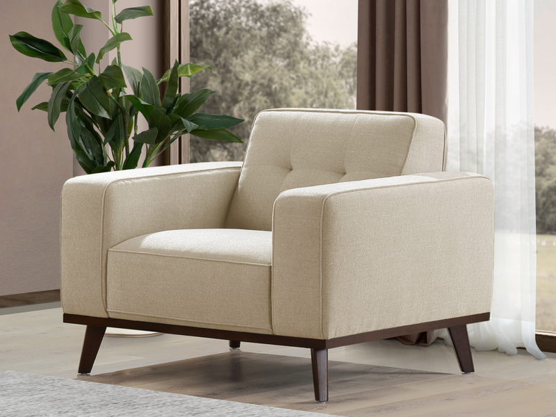 Vicenza Mid-Century Upholstered 2-pc Sofa and Chair Collection
