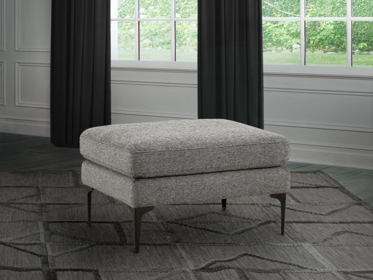 Lavina Fabric Ottoman - Gray