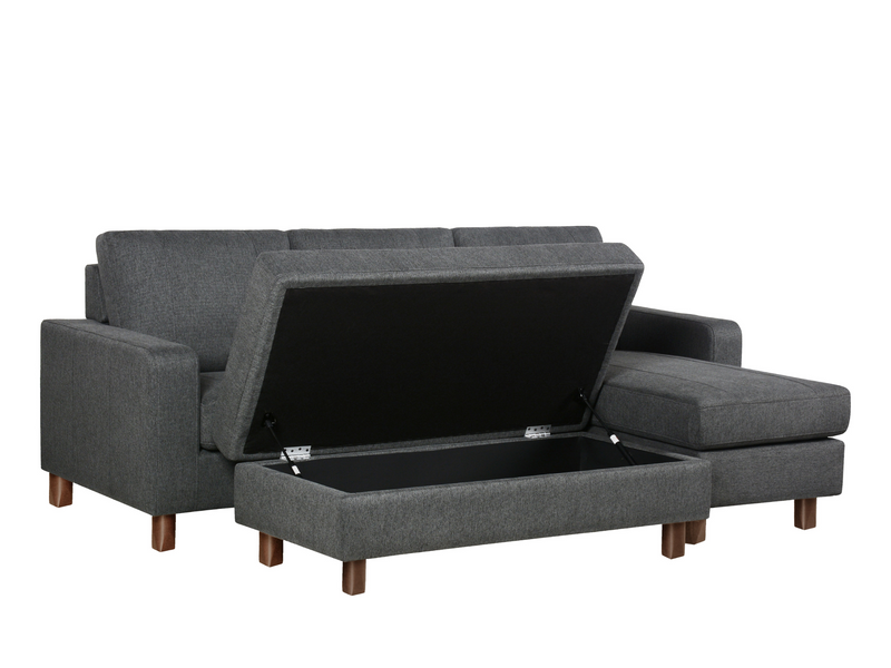 Berkeley Fabric Reversible Sectional And Ottoman