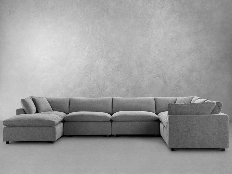 Luxe Feather and Down 7-pc L-Shaped Sectional Set