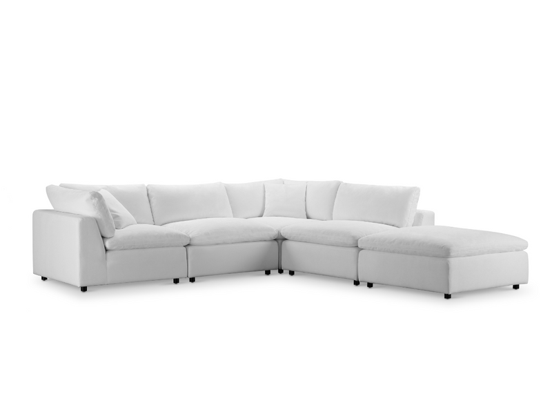 JoJo Fletcher Luxe Feather and Down 5-pc L-Shaped Sectional Set