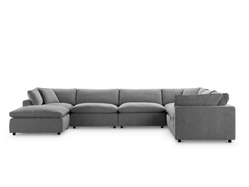 Luxe Feather and Down 7-pc L-Shaped Sectional Set
