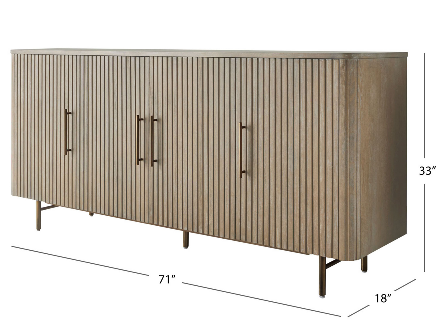 Luna 71" Media Console - Natural