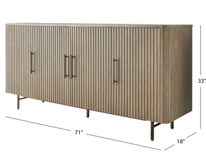 Luna 71" Media Console - Natural