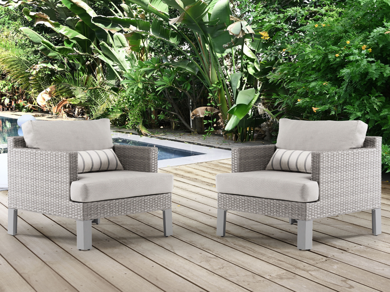 Montecito Outdoor Patio Chair with Sunbrella Fabric (Set Of 2)