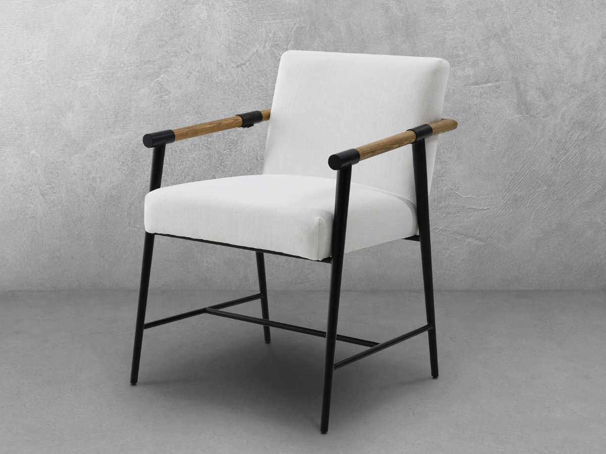 Parker Stain-Resistant Fabric Dining Chair - White