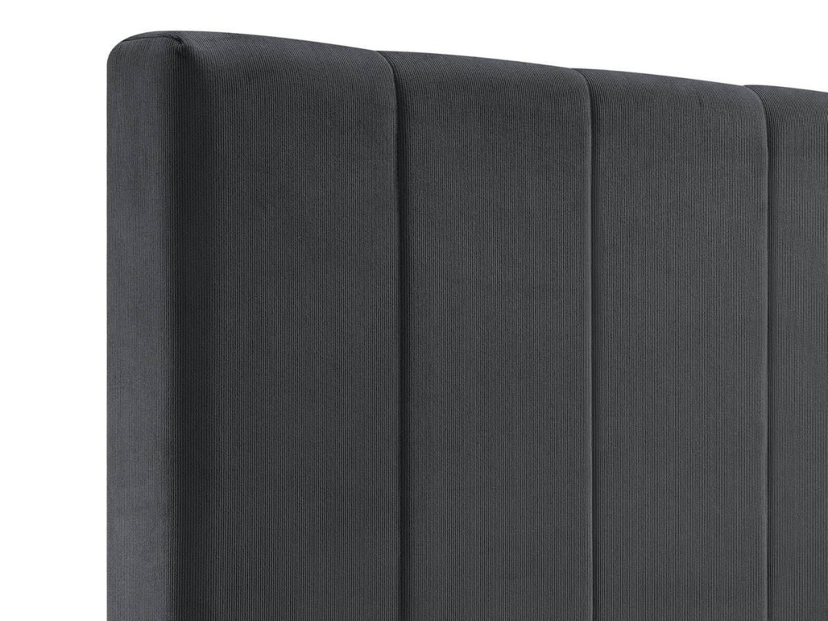 Rian Channel Upholstered Bed - Charcoal - King