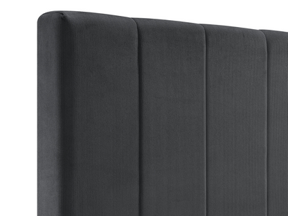 Rian Channel Upholstered Bed - Charcoal - King
