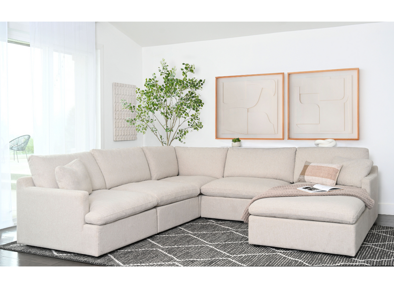 Capri Feather and Down 6-pc Modular Sectional