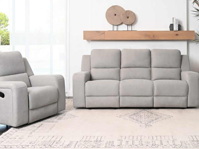Margaret 2-pc Fabric Manual Reclining Sofa and Recliner