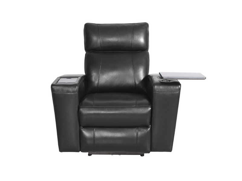 Rayford Leather Power Recliner with ITABLE® mini Media Display