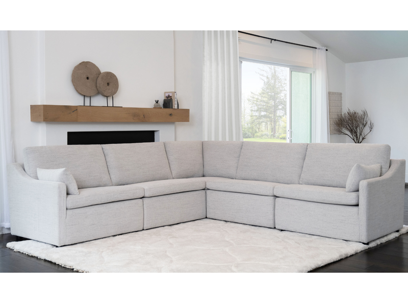 Claire Stain Resistant 5 pc Modular Sectional