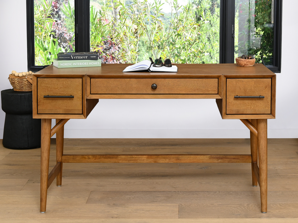 Retro Mid Century Office Desk with Storage