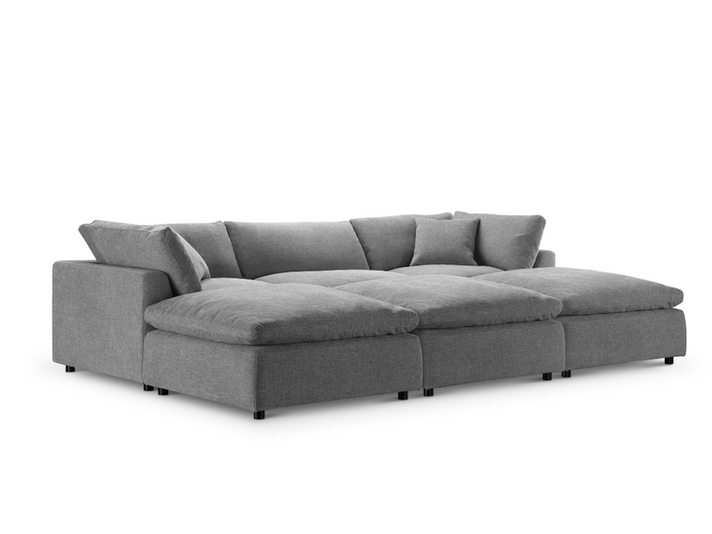 Luxe Feather and Down 6-pc Pit Sectional Set