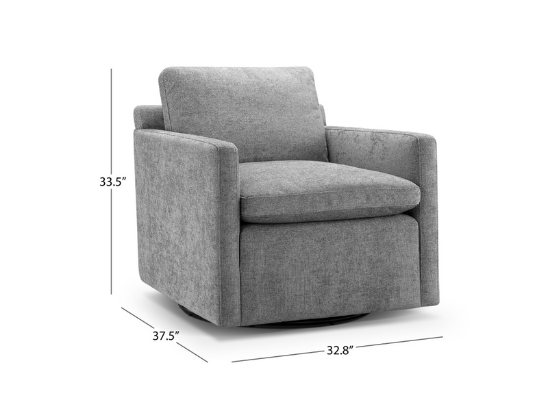 Luxe Feather and Down Swivel Chair
