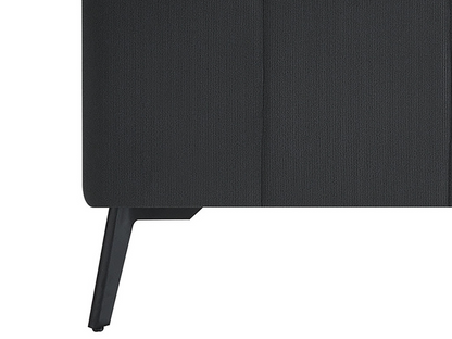 Rian Channel Upholstered Bed - Charcoal - King