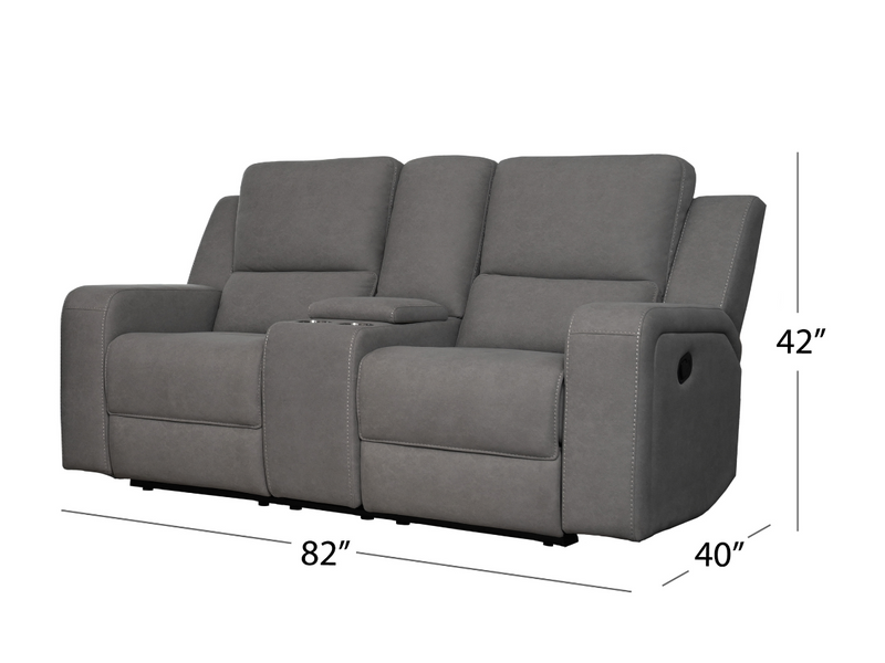 Margaret 2-pc Fabric Manual Reclining Sofa and Loveseat